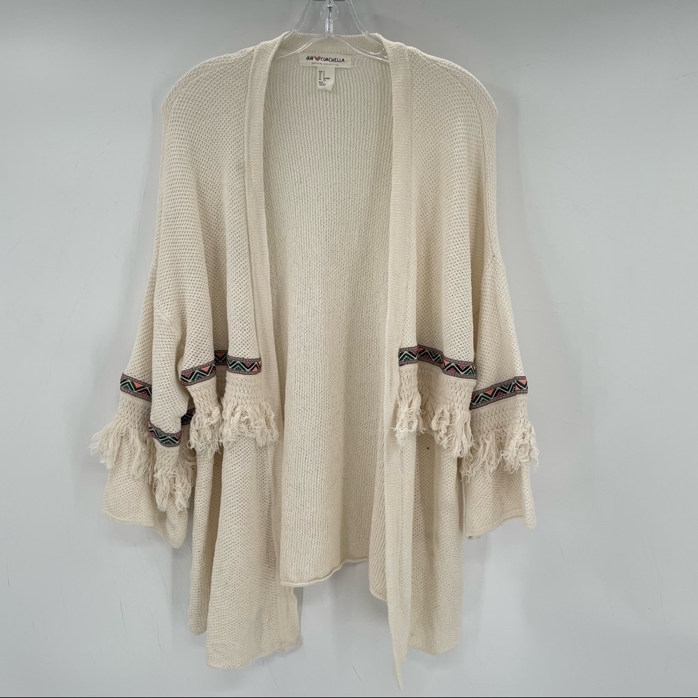 H&M Coachella Boho Cream Cardigan - Picture 2 of 12